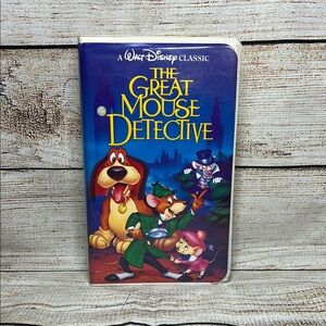 RARE 💎 Black Diamond 1986 Walt Disney The Great Mouse Detective VHS Tape